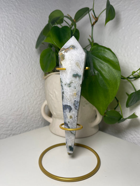 Moss Agate Wand