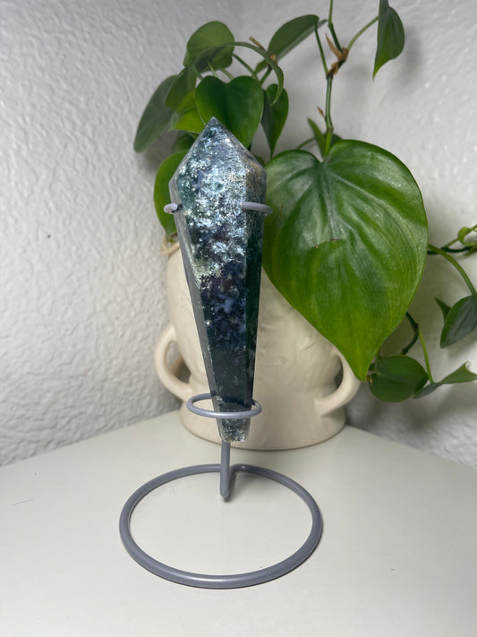 Moss Agate Wand