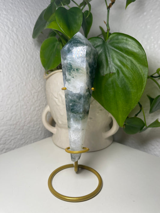 Moss Agate Wand