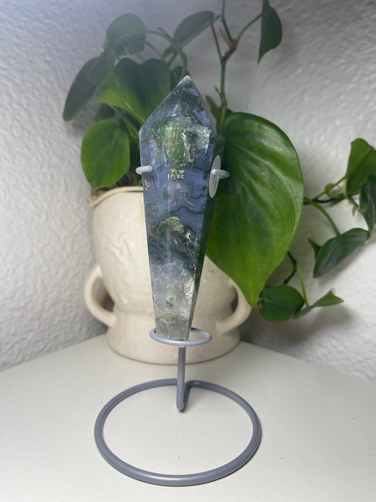 Moss Agate Wand